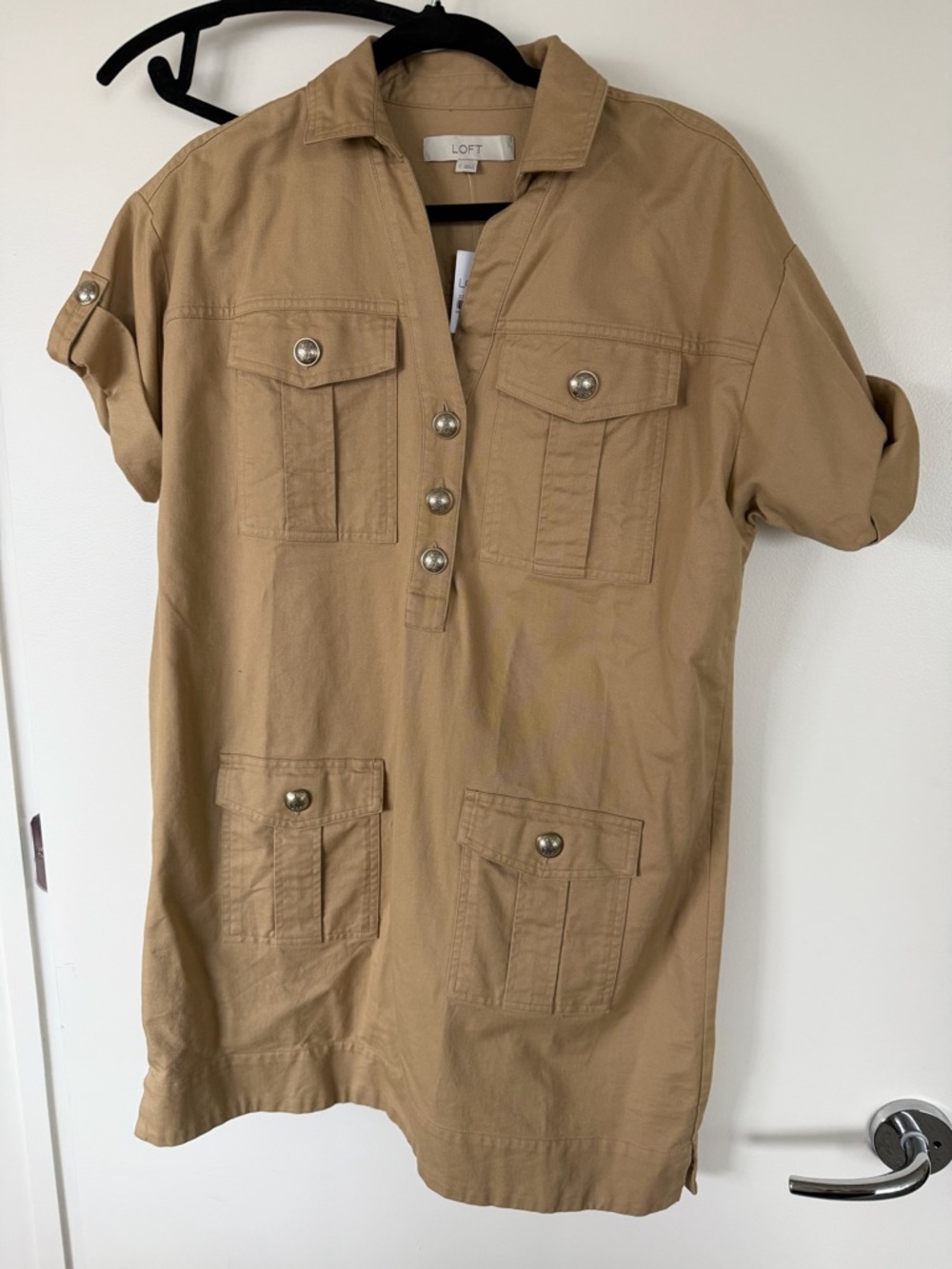 LOFT Tan Utility Dress- NWT